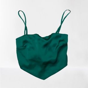 Emerald green crop top